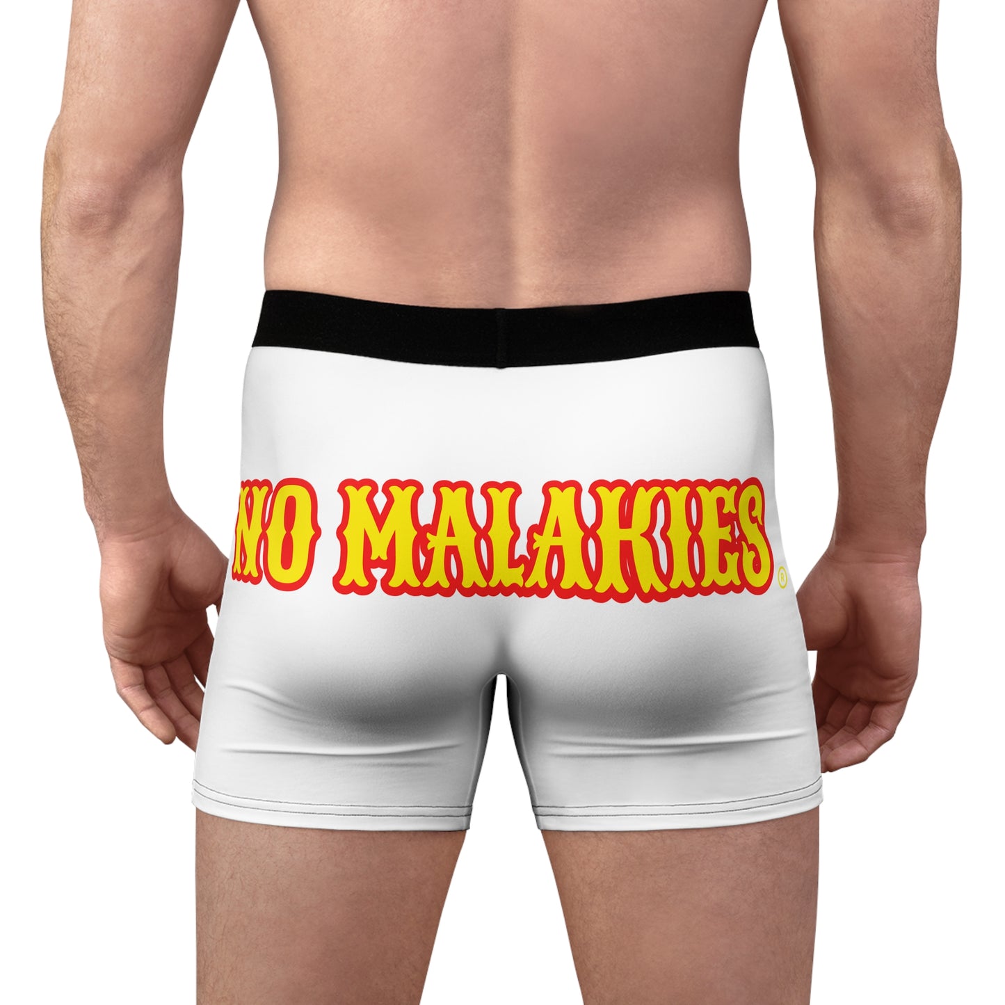 No Malakies Men's Boxer Briefs (AOP)